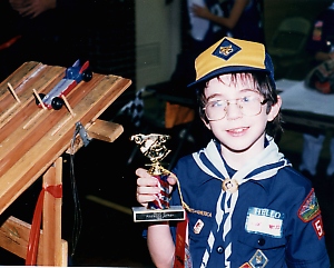 Alex with his Winning Car